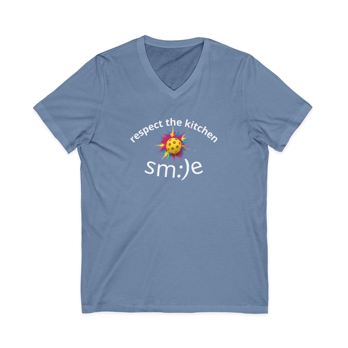 Respect the Kitchen Pickleball Tee | V-Neck Court Statement