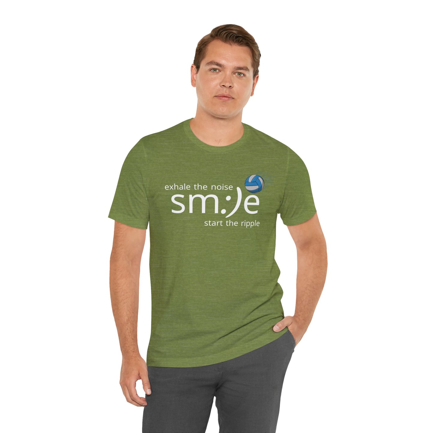 Exhale the Noise sm:)e Start the Ripple | Volleyball Jersey Tee