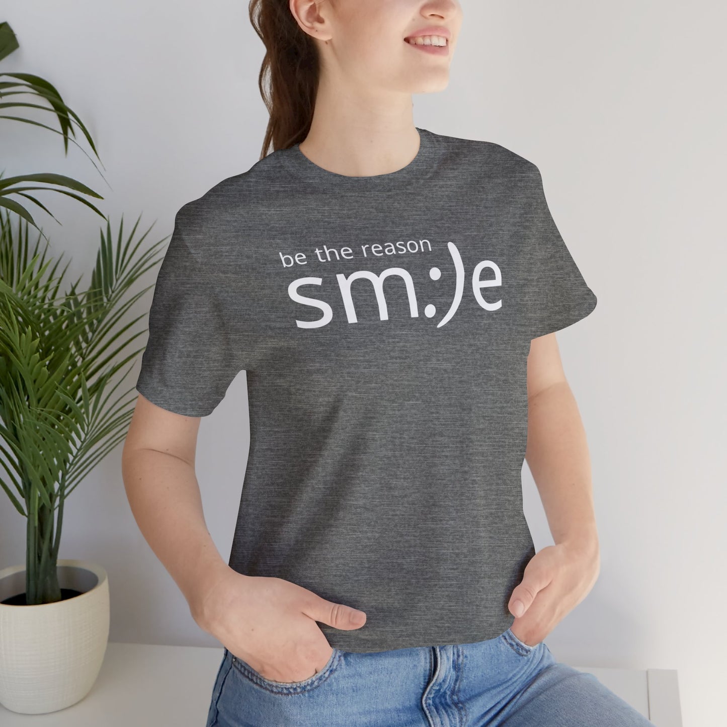 Be the Reason sm:)e T-Shirt | Inspirational Statement Tee | Trendy Unisex Streetwear