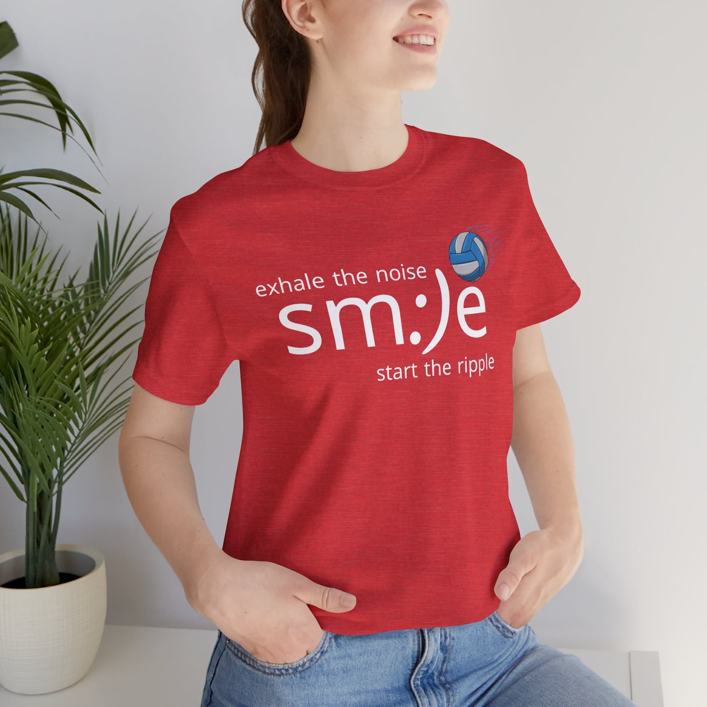 Exhale the Noise sm:)e Volleyball Jersey | Unisex Athletic Streetwear | Court Confidence Tee