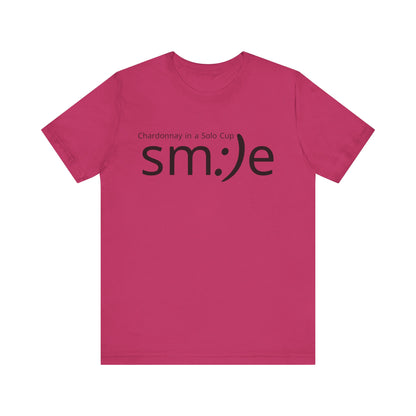 Chardonnay in a Solo Cup | sm:)e Funny Wine Statement Tee