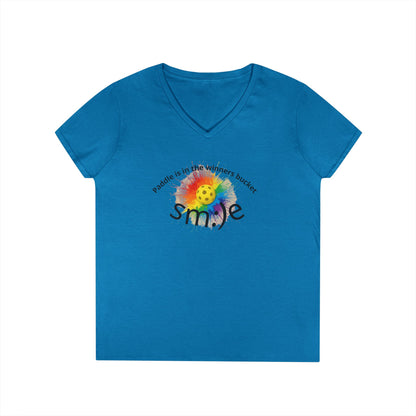 Paddle in the Winners Bucket - Pickleball V-Neck | Funny Statement Tee