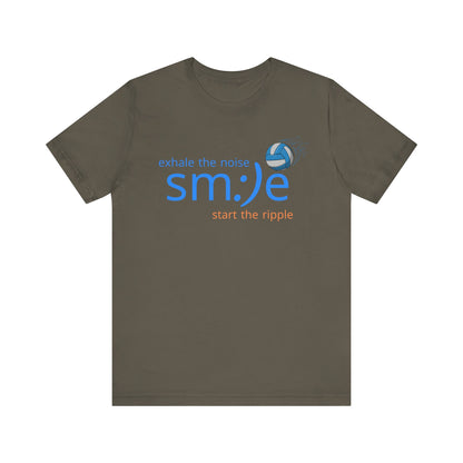 Exhale the Noise sm:)e Start the Ripple Volleyball Tee - Motivational Streetwear, Positive Vibes, Inspirational Gift