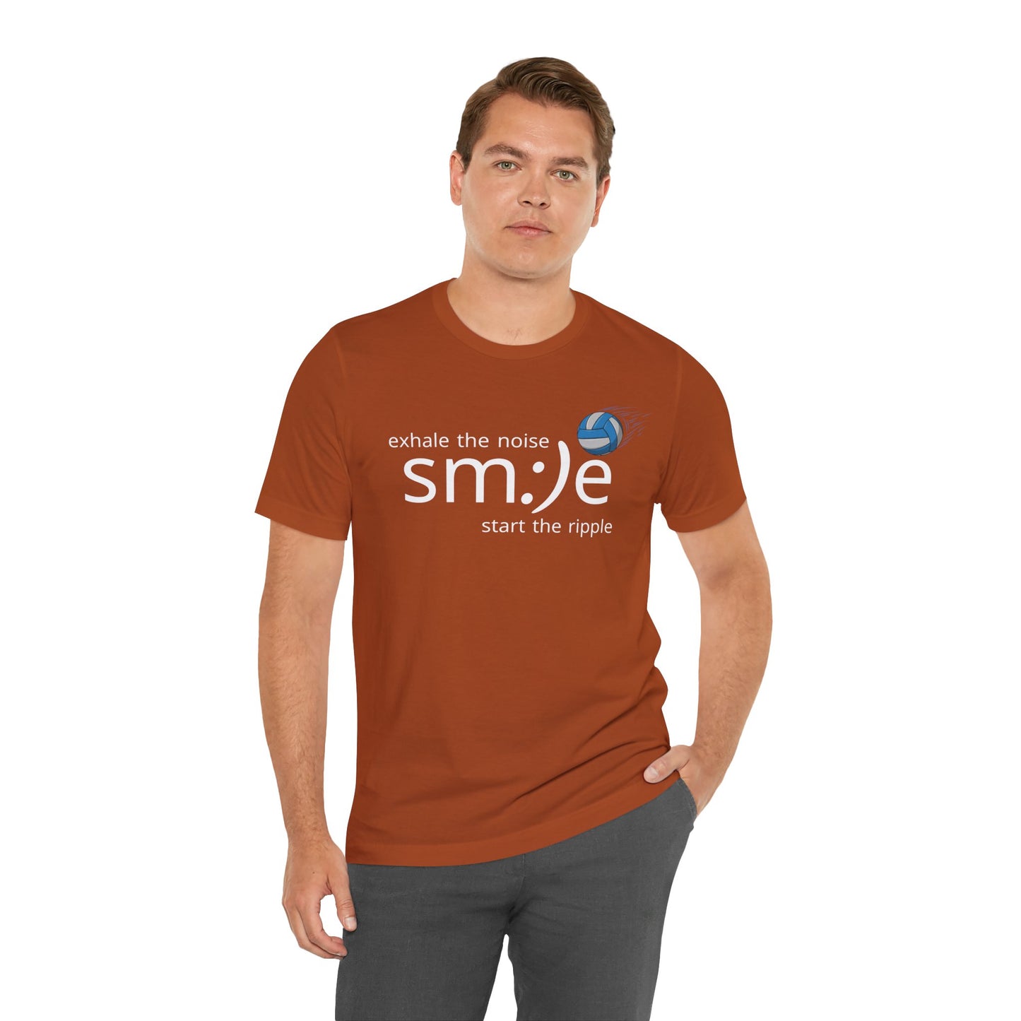 Exhale the Noise sm:)e Start the Ripple | Volleyball Jersey Tee