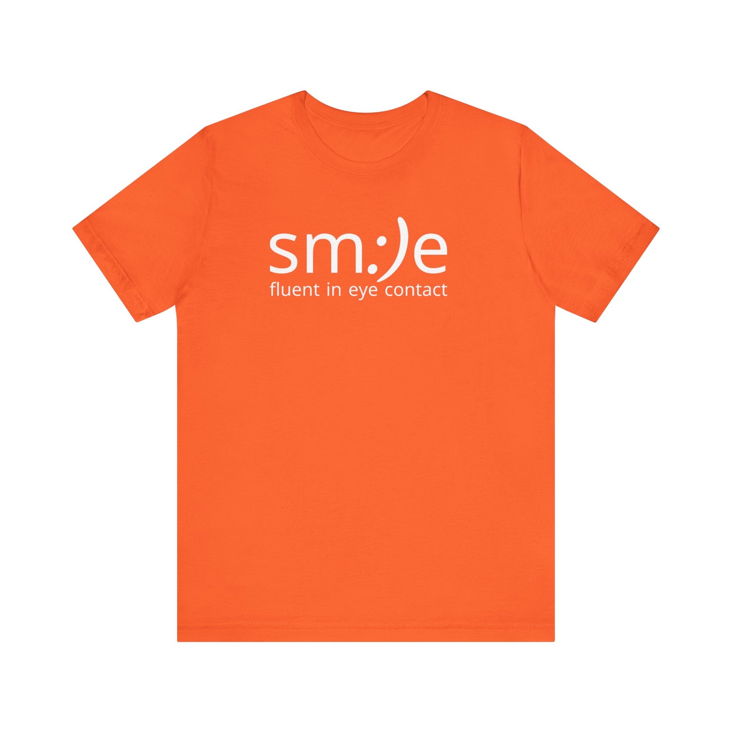 sm:)e Fluent in Eye Contact Jersey Tee | Social Butterfly Streetwear | Funny Connection Gift