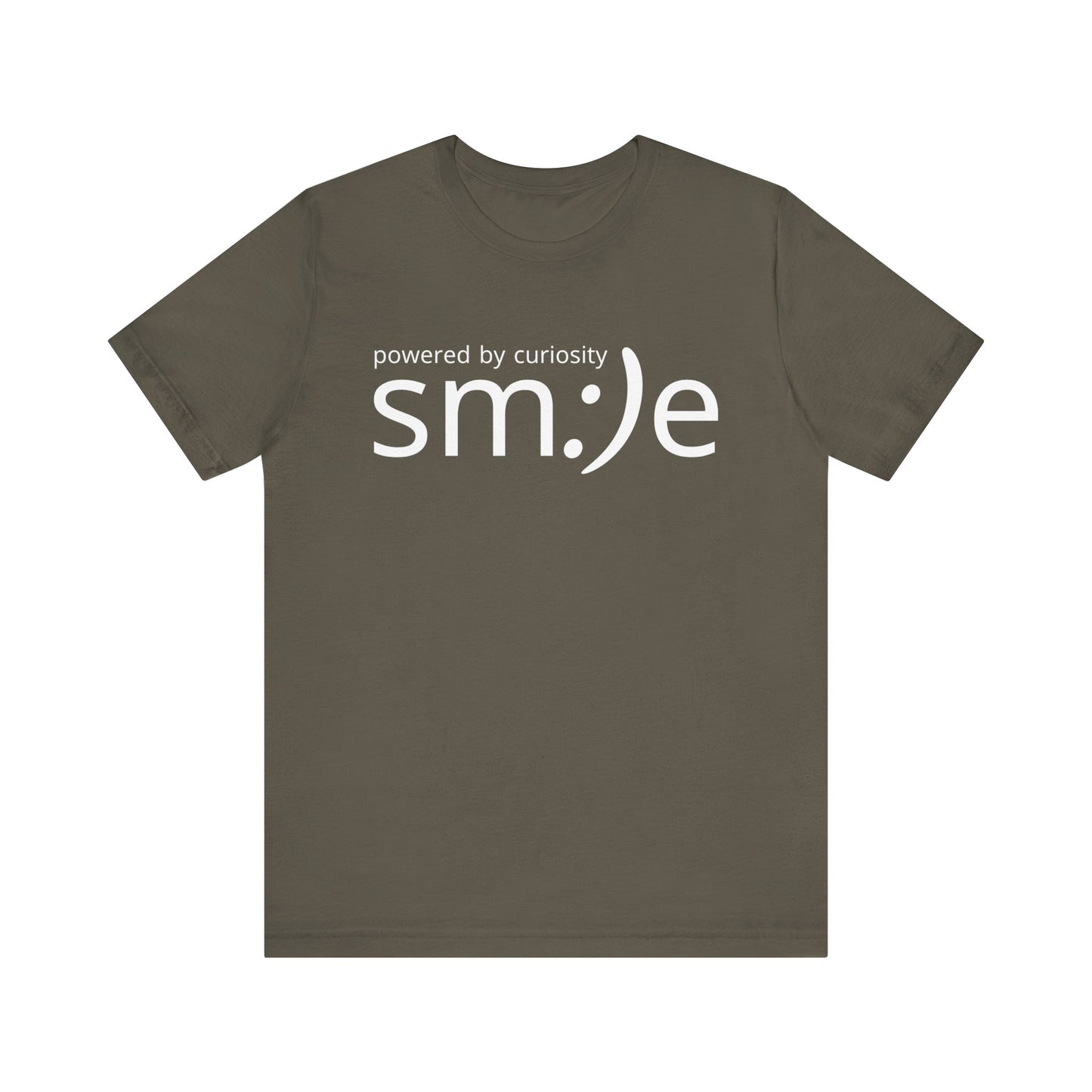 sm:)e Powered by Curiosity Tee | Intellectual Streetwear | Unisex Inspirational Graphic Shirt