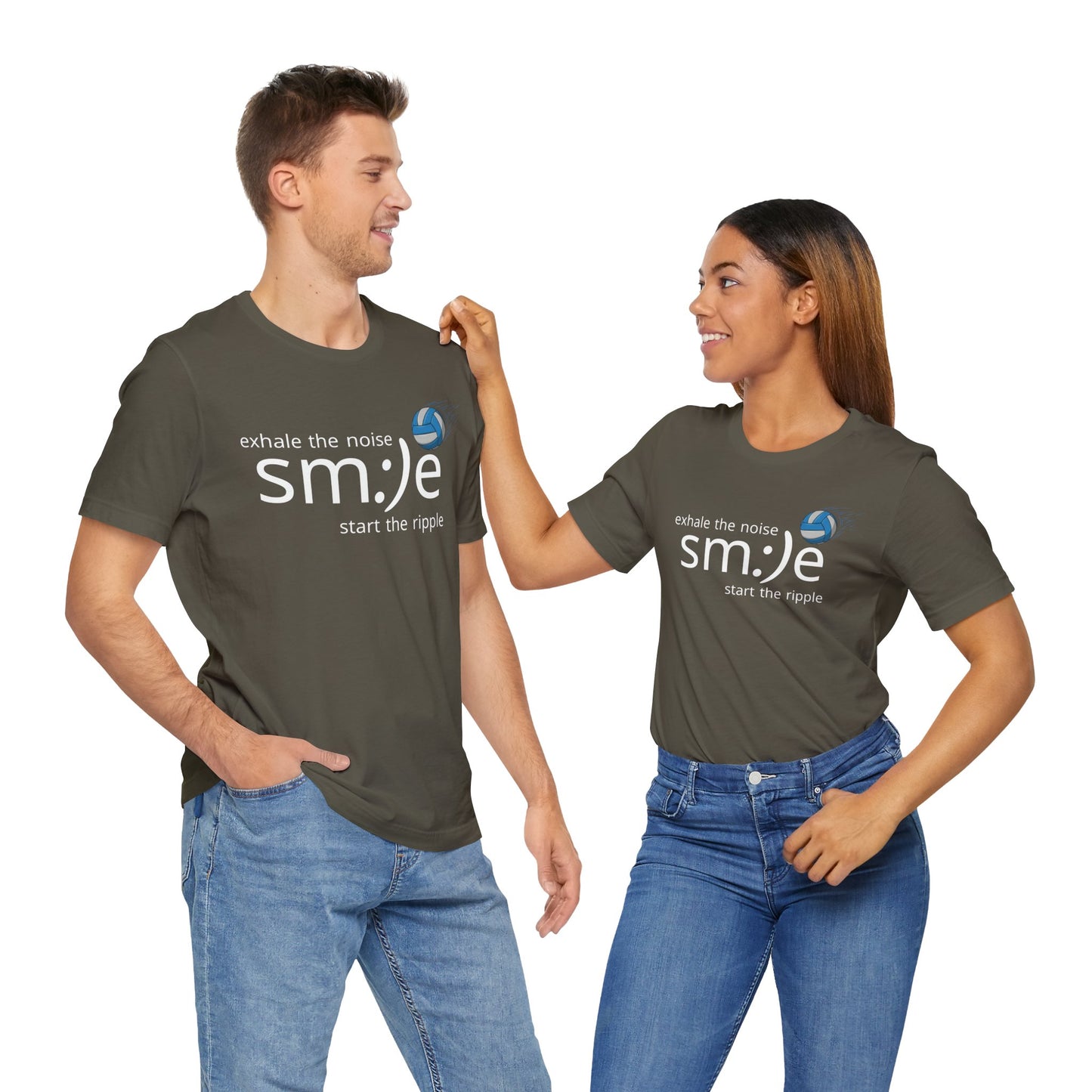 Exhale the Noise sm:)e Start the Ripple | Volleyball Jersey Tee