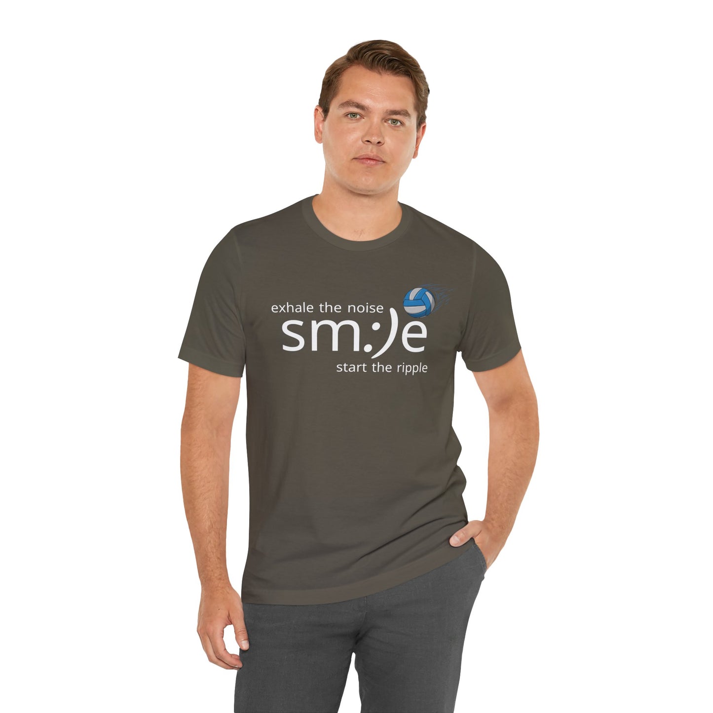 Exhale the Noise sm:)e Start the Ripple | Volleyball Jersey Tee