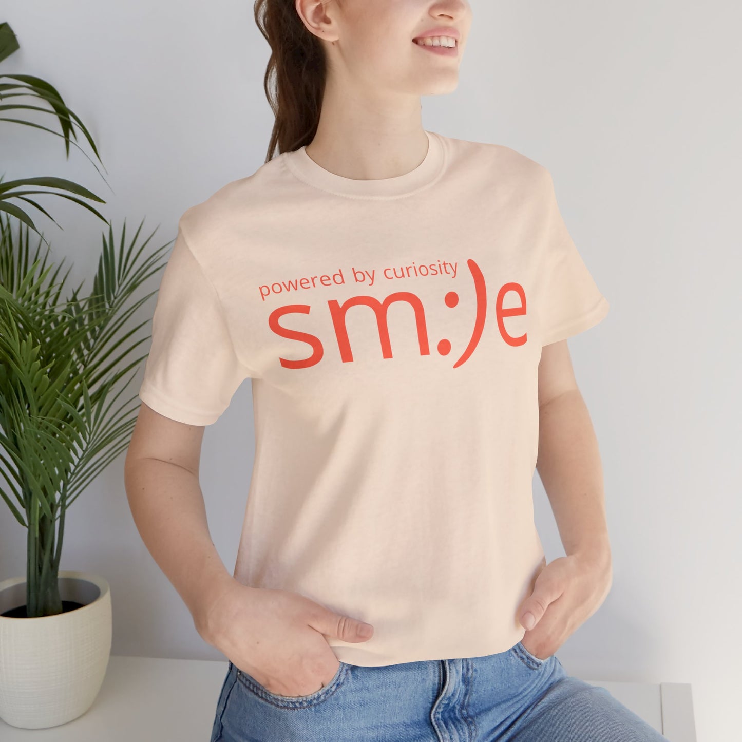 sm:)e Powered by Curiosity Tee | Wonder-Driven Streetwear | Unisex Motivational Graphic Shirt