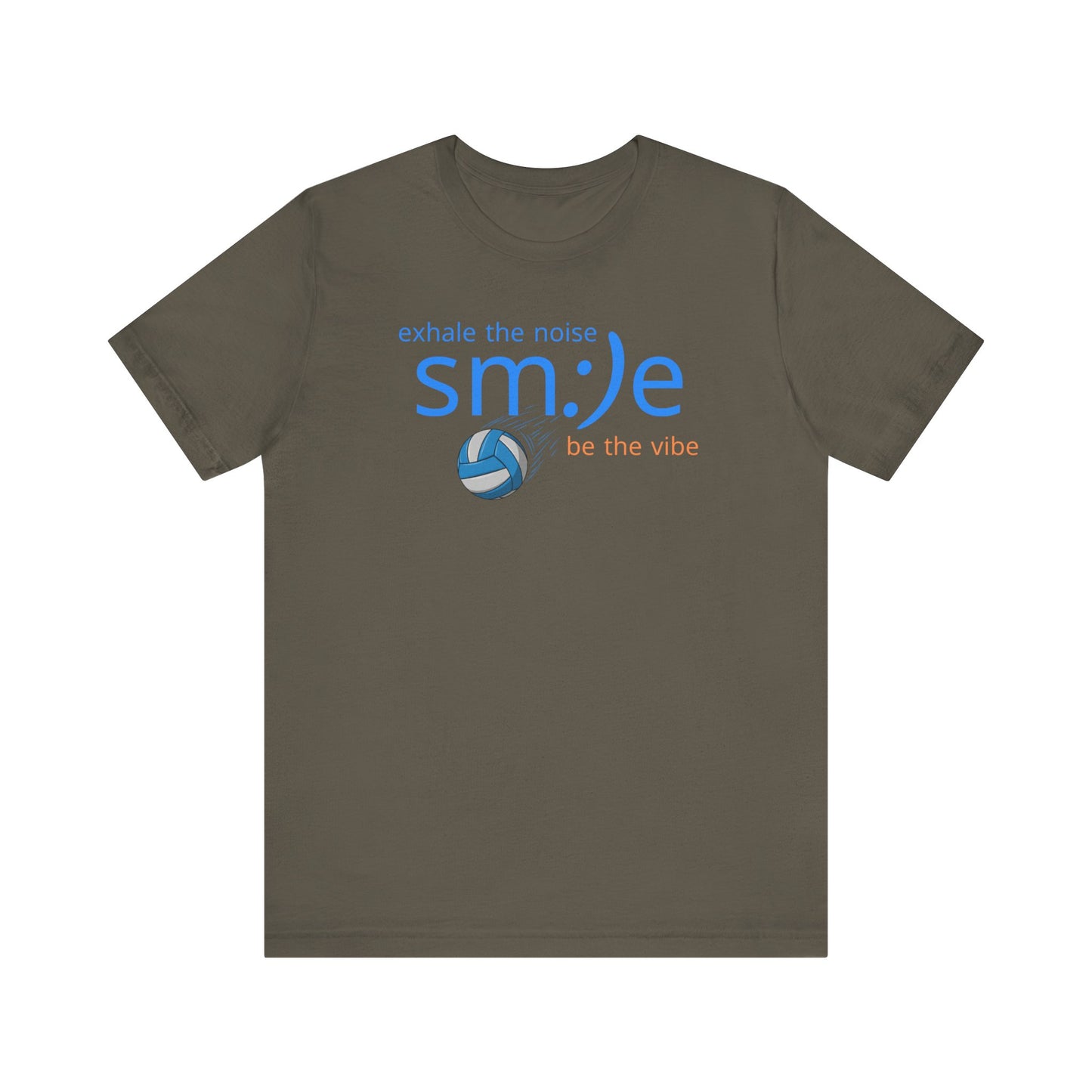 Exhale the Noise sm:)e Be the Vibe Volleyball Tee