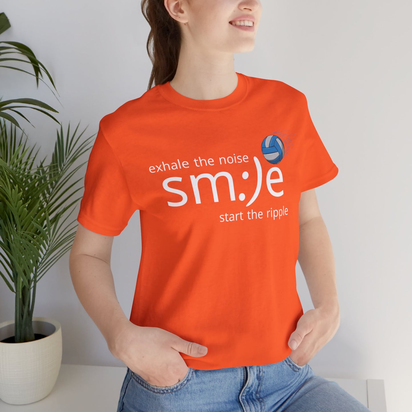 Exhale the Noise sm:)e Volleyball Jersey | Unisex Athletic Streetwear | Court Confidence Tee