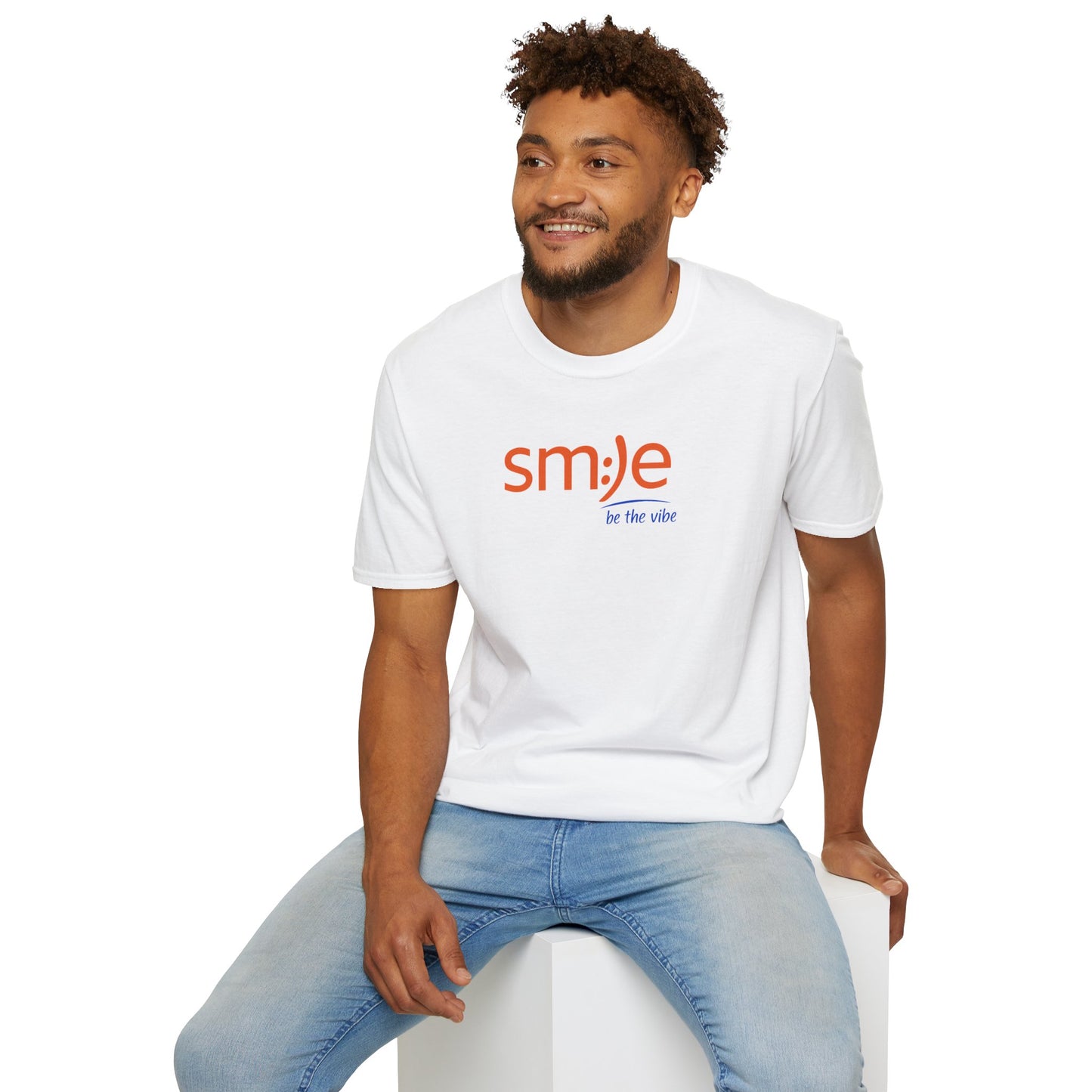 sm:)le Be the Vibe Softstyle Tee - Positive Energy Streetwear, Confidence Booster, Unisex Graphic Shirt