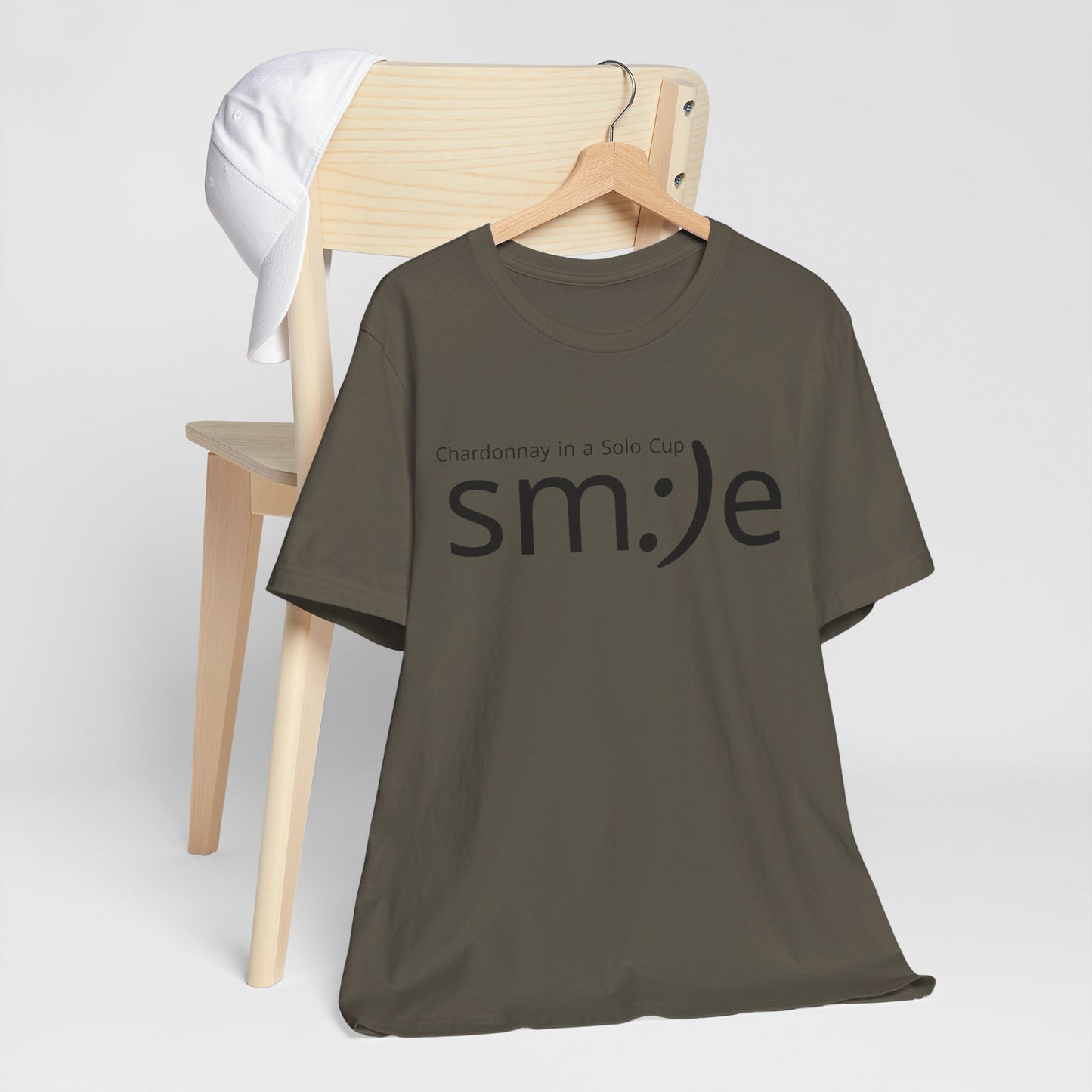 Chardonnay in a Solo Cup | sm:)e Funny Wine Statement Tee
