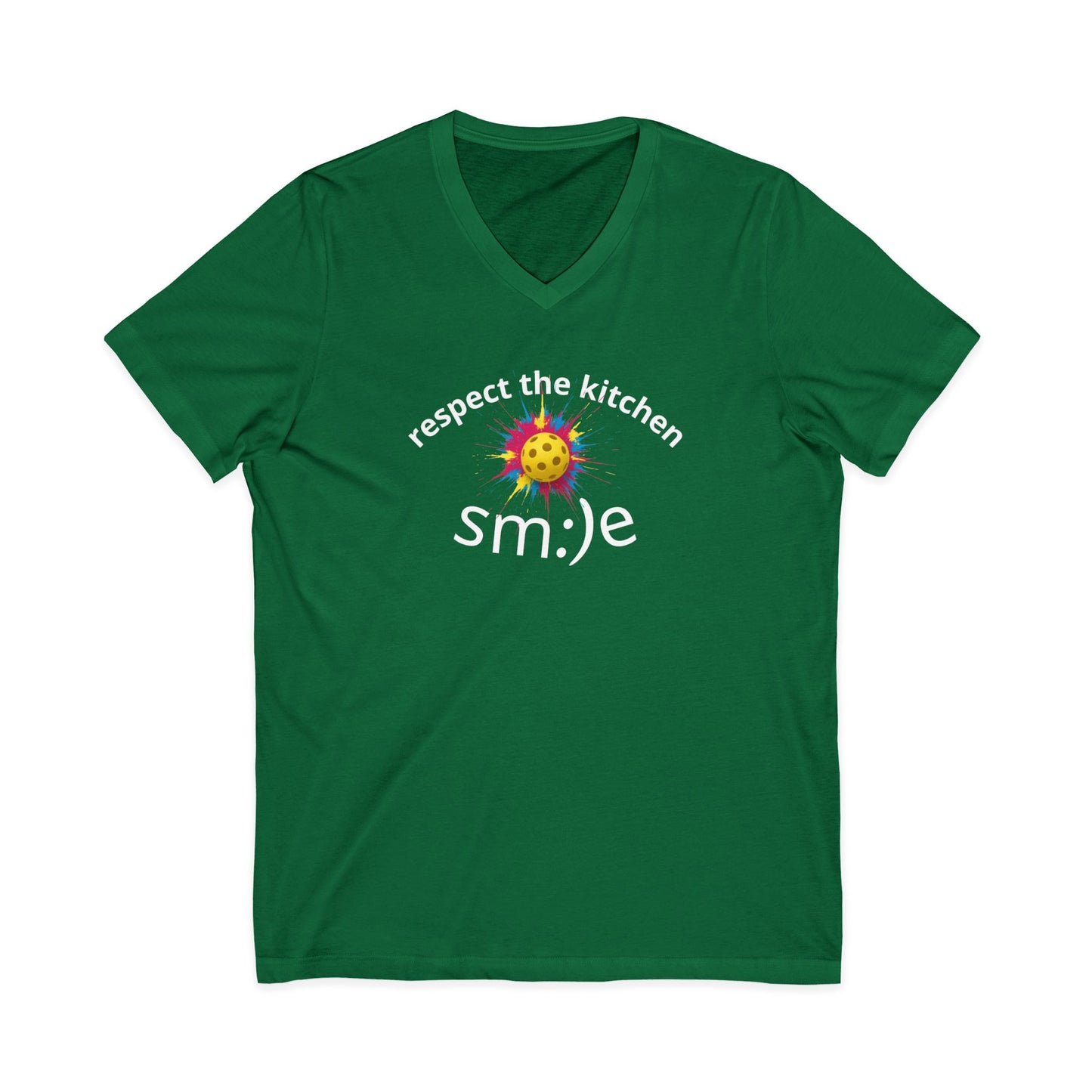 Respect the Kitchen Pickleball Tee | V-Neck Court Statement