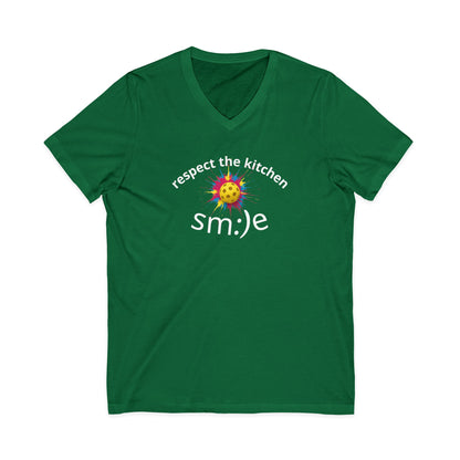 Respect the Kitchen Pickleball Tee | V-Neck Court Statement