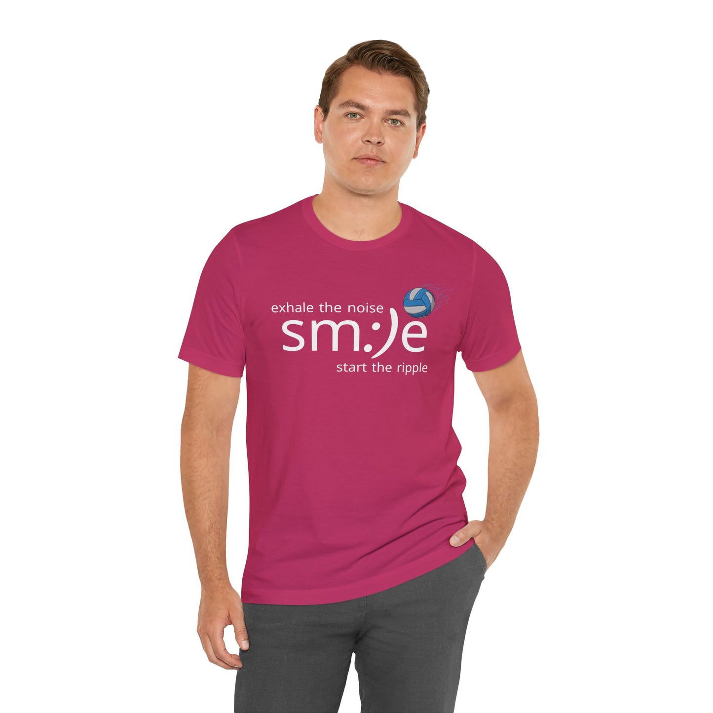 Exhale the Noise sm:)e Start the Ripple | Volleyball Jersey Tee