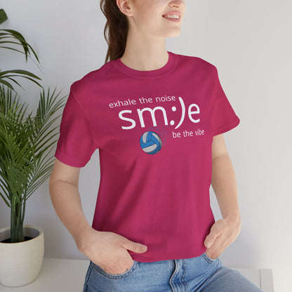 Exhale the Noise sm:)e Be the Vibe | Volleyball Streetwear | Motivational Athletic Tee