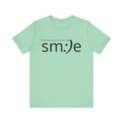 Chardonnay in a Solo Cup | sm:)e Funny Wine Statement Tee