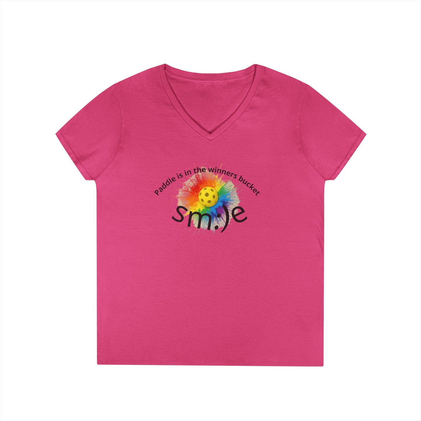 Paddle in the Winners Bucket - Pickleball V-Neck | Funny Statement Tee