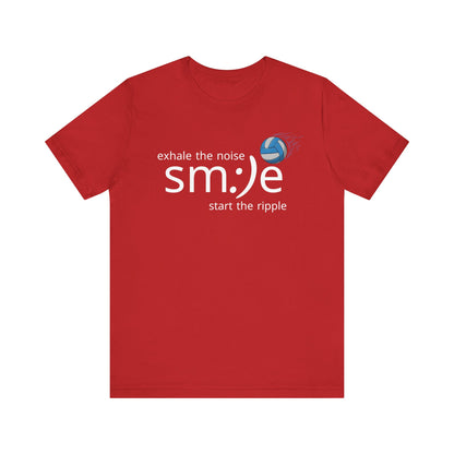 Exhale Noise Sm:)e Start the Ripple Volleyball Tee