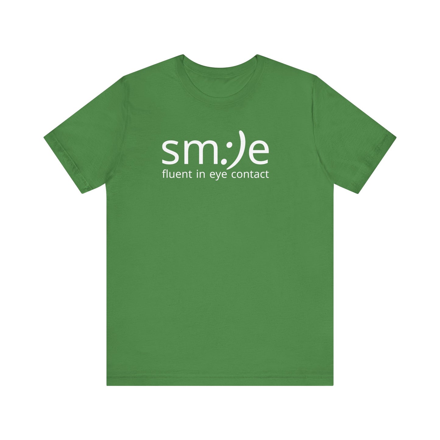 sm:)e Fluent in Eye Contact Jersey Tee | Social Butterfly Streetwear | Funny Connection Gift