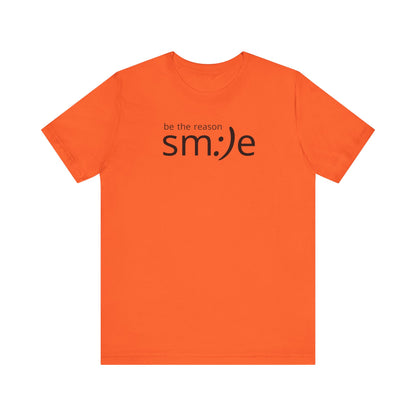 sm:)e Be the Reason Smile Tee - Positive Energy Streetwear, Inspirational Gift, Confidence Booster