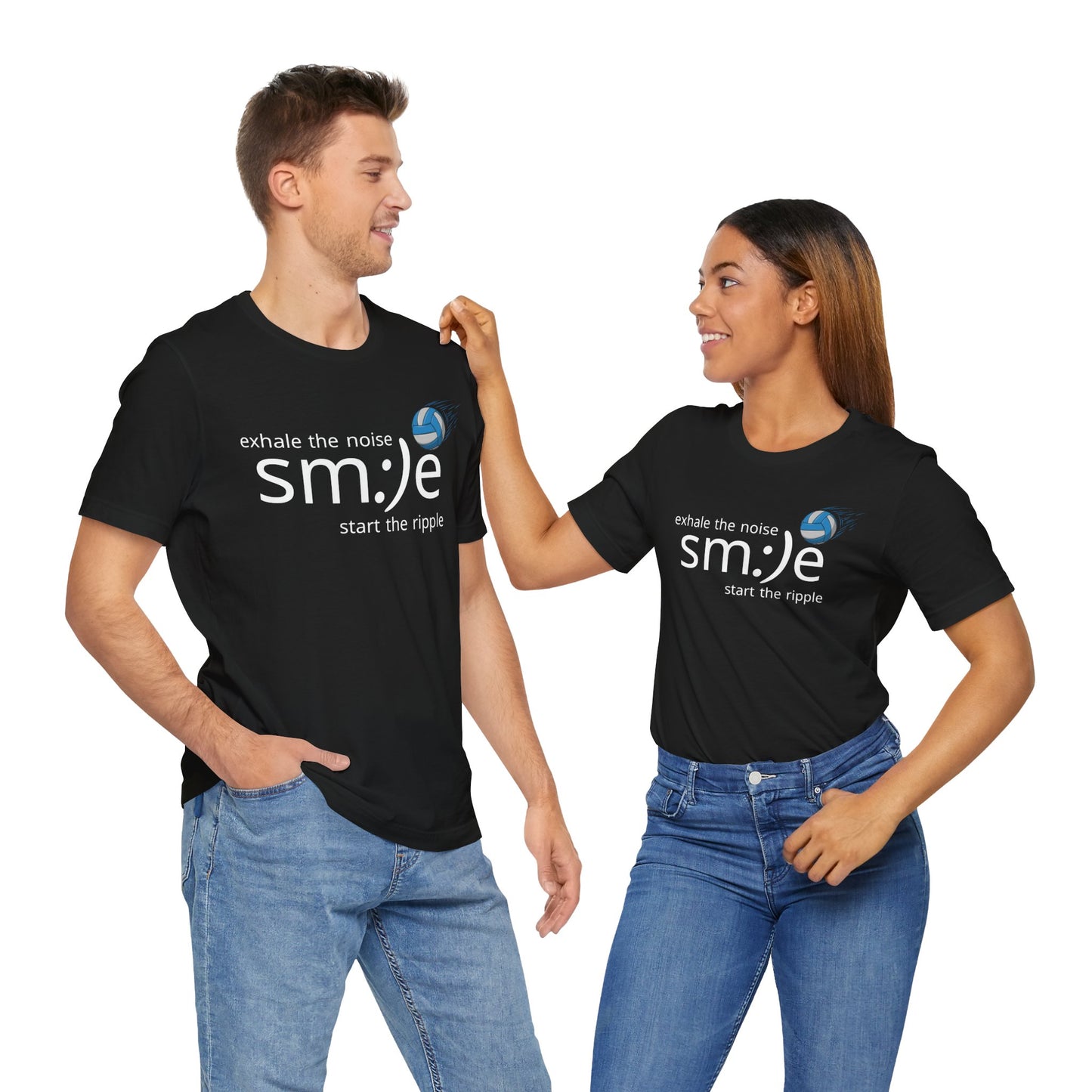Exhale the Noise sm:)e Start the Ripple | Volleyball Jersey Tee