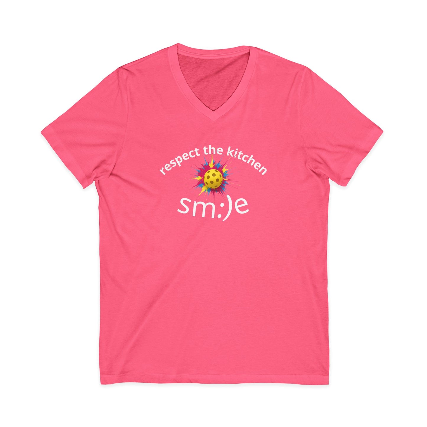 Respect the Kitchen Pickleball Tee | V-Neck Court Statement