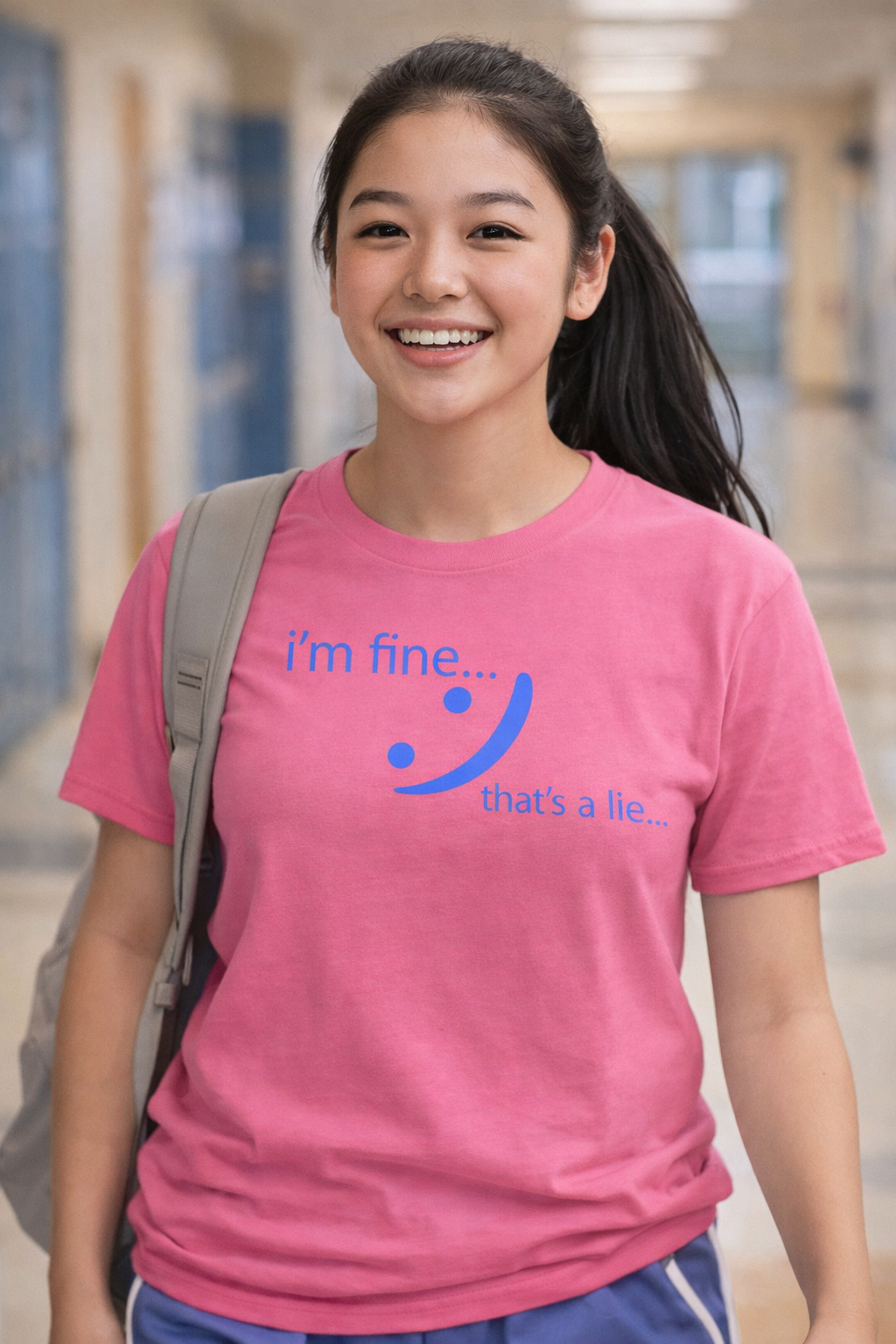 I'm Fine... That's a Lie - Honest Humor Tee | Relatable Streetwear
