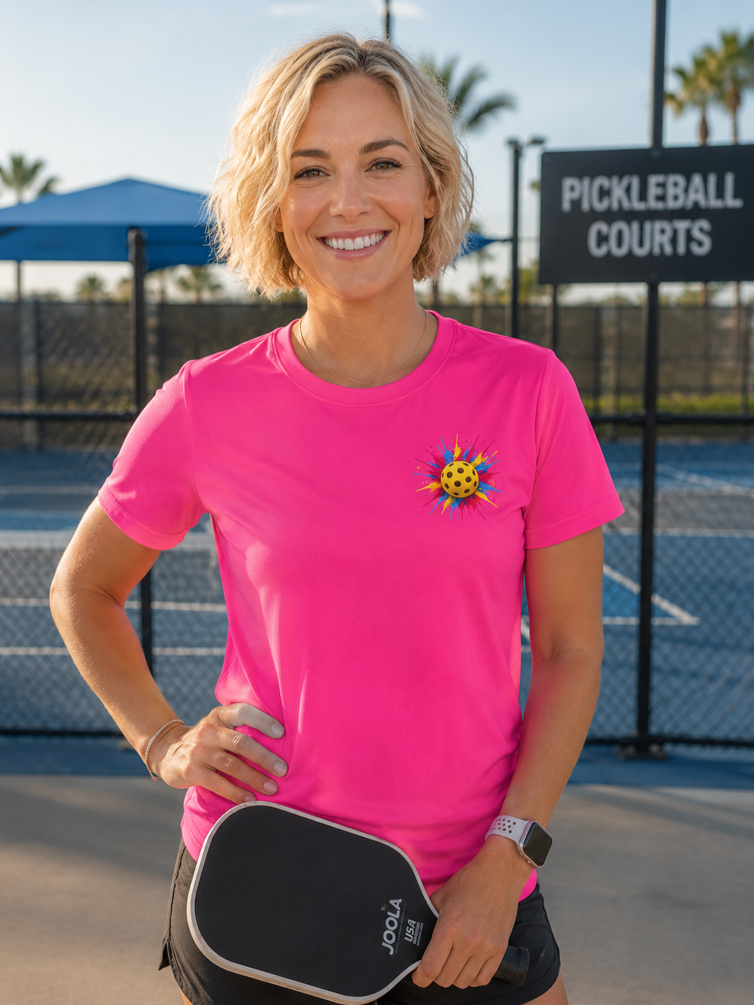 Pickleball Tee — “No 'Sorry's' in Pickleball” Moisture-Wicking Athletic Shirt