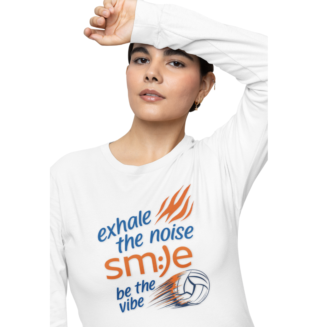 Exhale the Noise sm:)e Be the Vibe Volleyball Long Sleeve